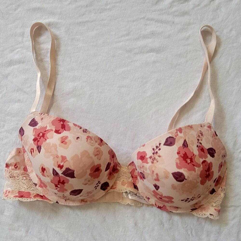 Marilyn Monroe Floral Bra size 34C ✨Next to New Pink Burgundy Beige
